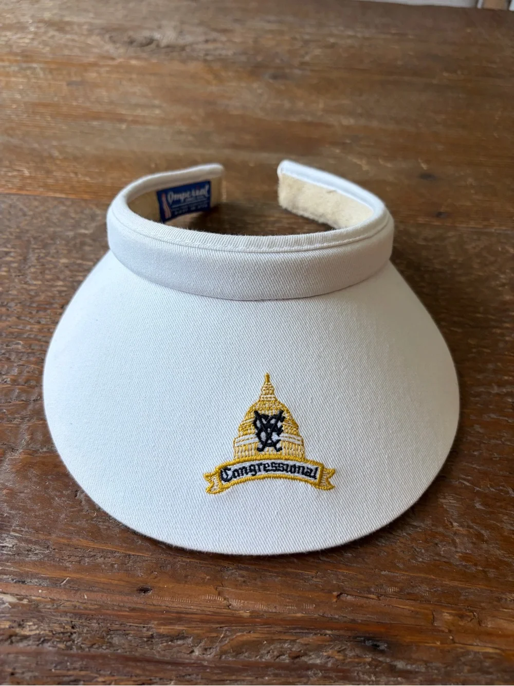 Congressional Embroidered White Visor Hat